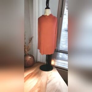 We the Free Mock Turtleneck Top with Raw Edges